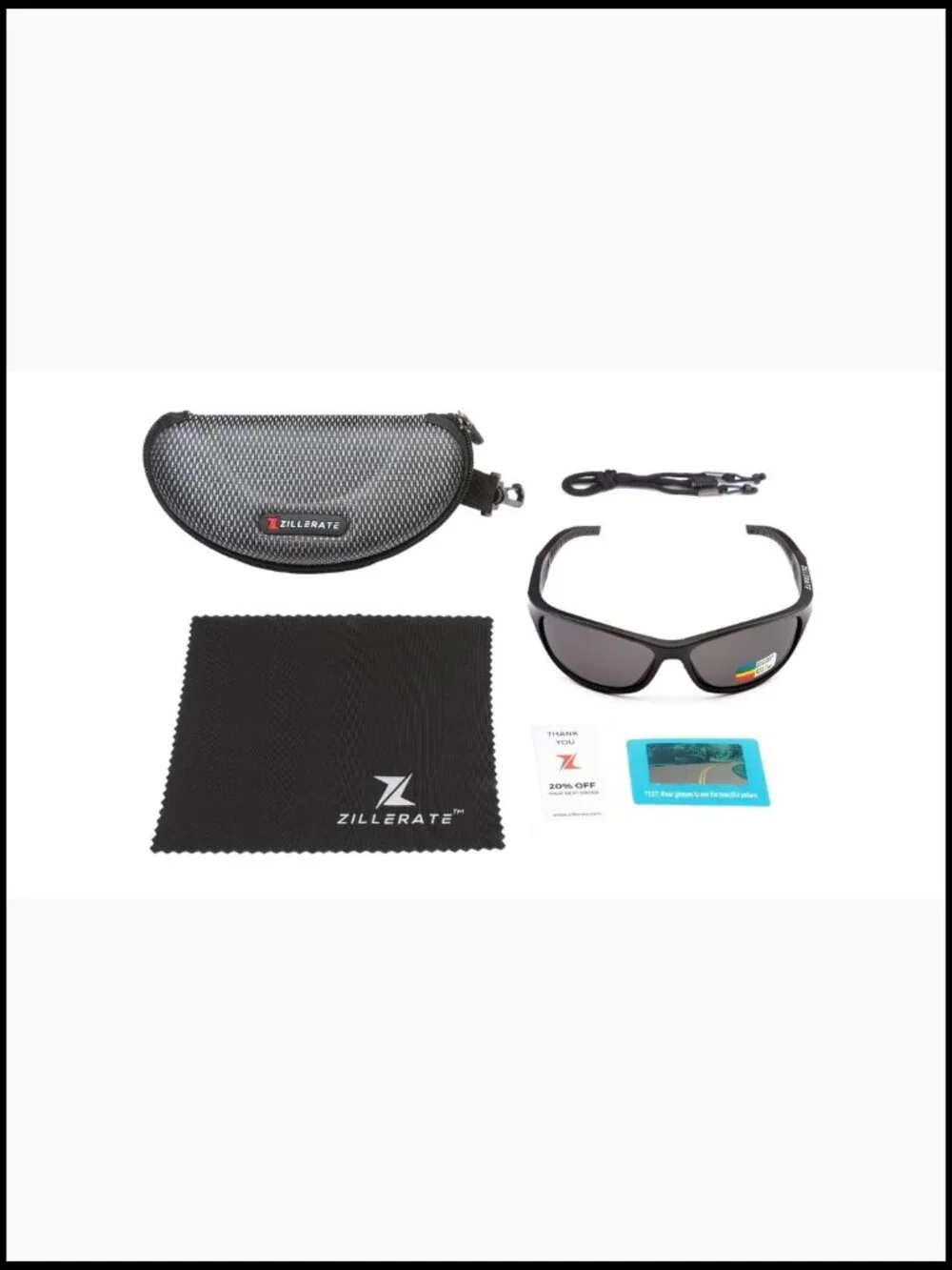 Polarized Sports Wrap Sunglasses UV Protection Fishing Running Golf